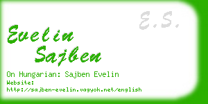 evelin sajben business card